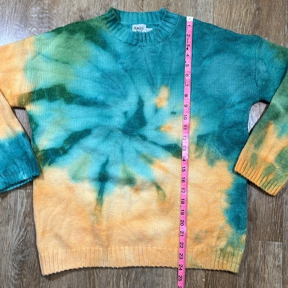 Princess Polly Sofie Tie-Dye Sweater EUC Size Large L XL Orange Green Pullover - Picture 11 of 14